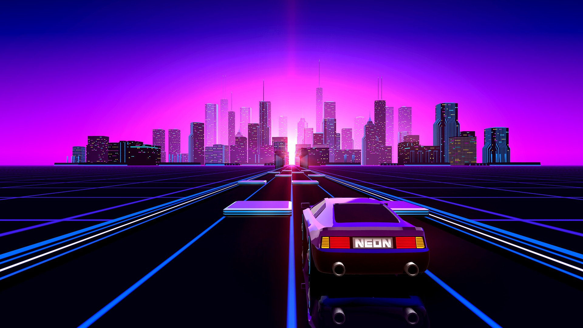 Neon Drive - '80s style arcade game.