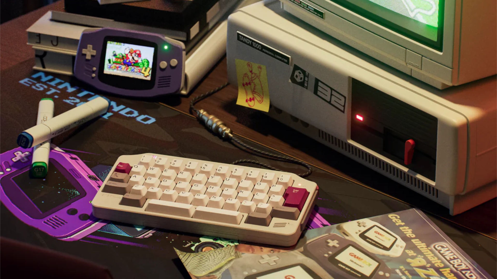 Милота дня: механическая клавиатура в цветах Game Boy Advance