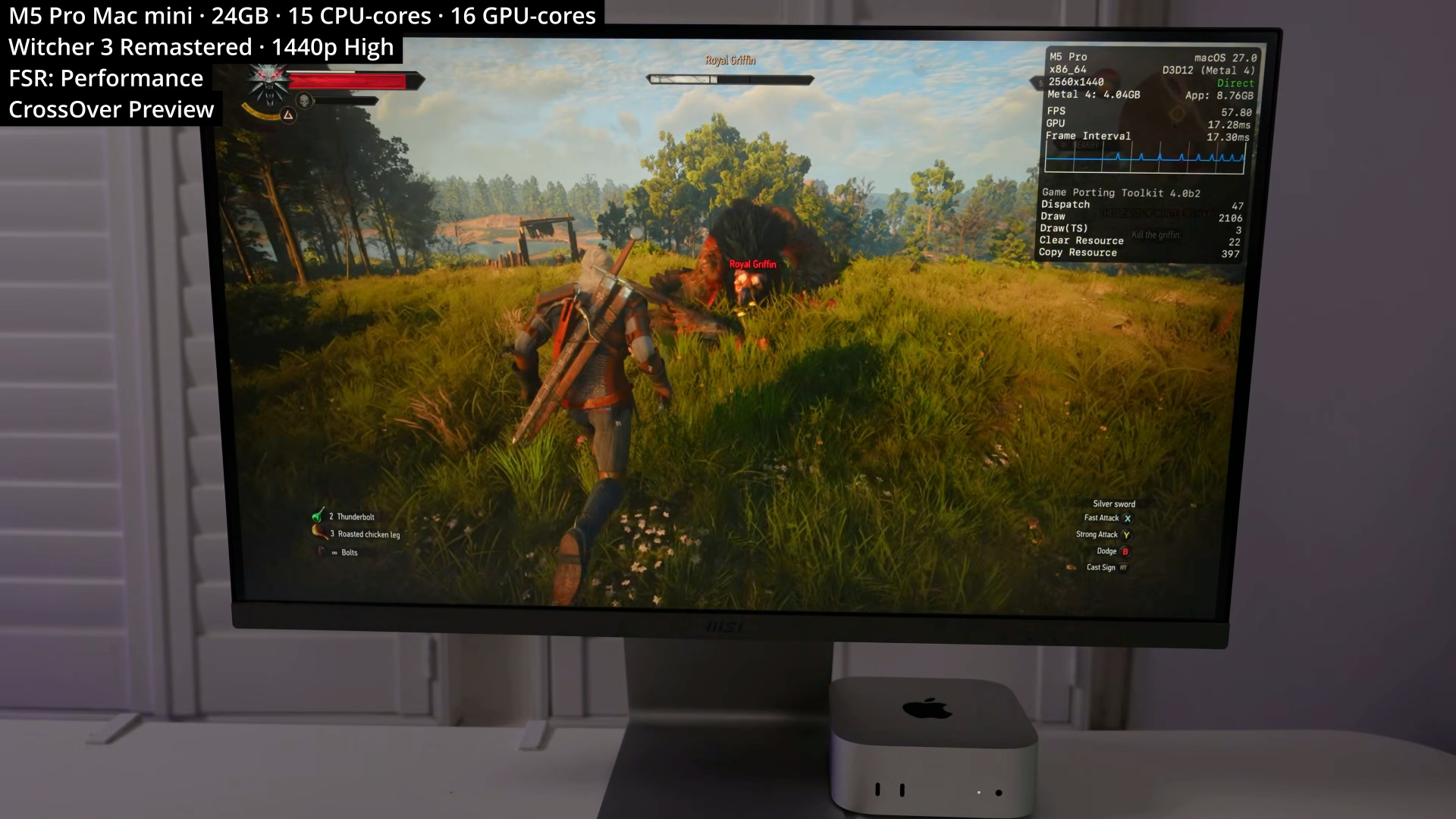 Энтузиаст запустил ремастер третьего «Ведьмака» на Mac mini: игра летает в 60 FPS